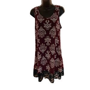 Size Medium Vocal damask print tunic tank top